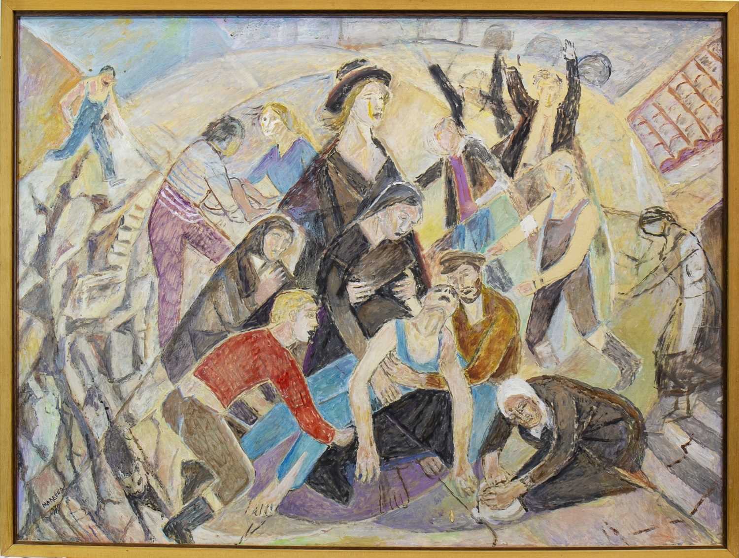Lot 530 - REVOLUTION, AN OIL BY MARIE VOROBIEFF MAREVNA