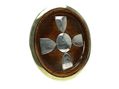 Lot 533 - A VICTORIAN SILVER MOUNTED PRESENTATION PLAQUE