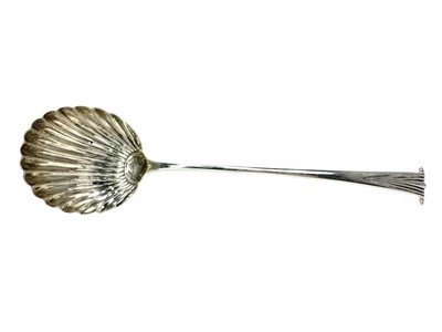 Lot 523 - A GEORGE III SILVER LADLE