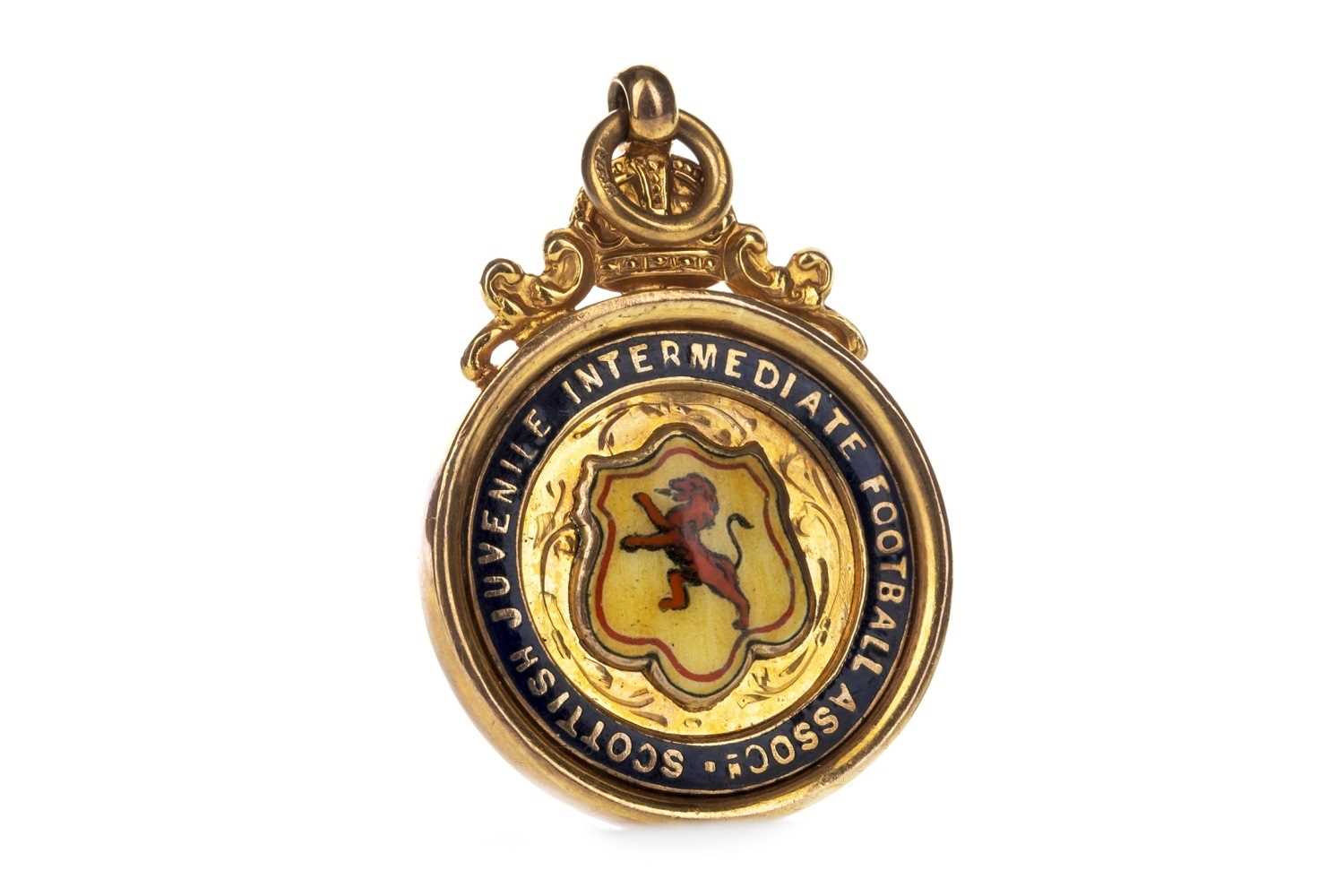 Lot 1730 - HARRY MCMENEMY - HIS SCOTTISH JUVENILE INTERMEDIATE FOOTBALL ASSOCIATION GOLD MEDAL 1929
