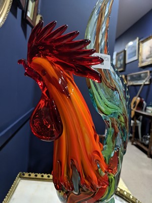Lot 80 - A MURANO GLASS COCKEREL