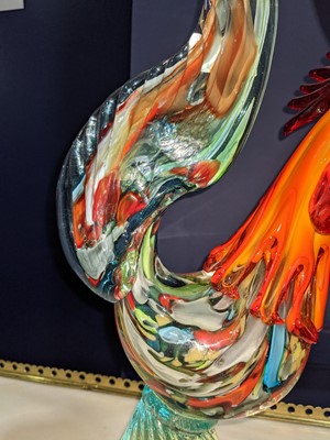 Lot 80 - A MURANO GLASS COCKEREL