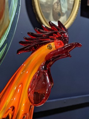 Lot 80 - A MURANO GLASS COCKEREL