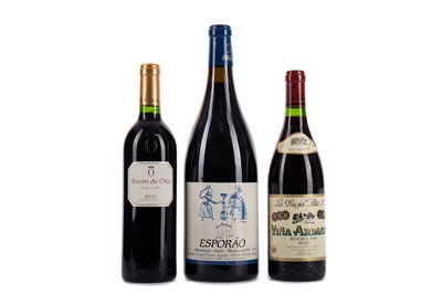 Lot 233 - LA RIOJA ALTA 1998, BARON DE ONA 1997, AND ESPORAO 1999