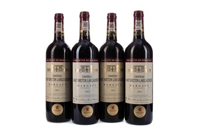 Lot 249 - FOUR BOTTLES OF CHATEAU HAUT BRETON LARIGAUDIERE 2011