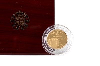Lot 101 - AN ELIZABETH II GOLD PROOF 1/4oz 'MR MEN' COIN