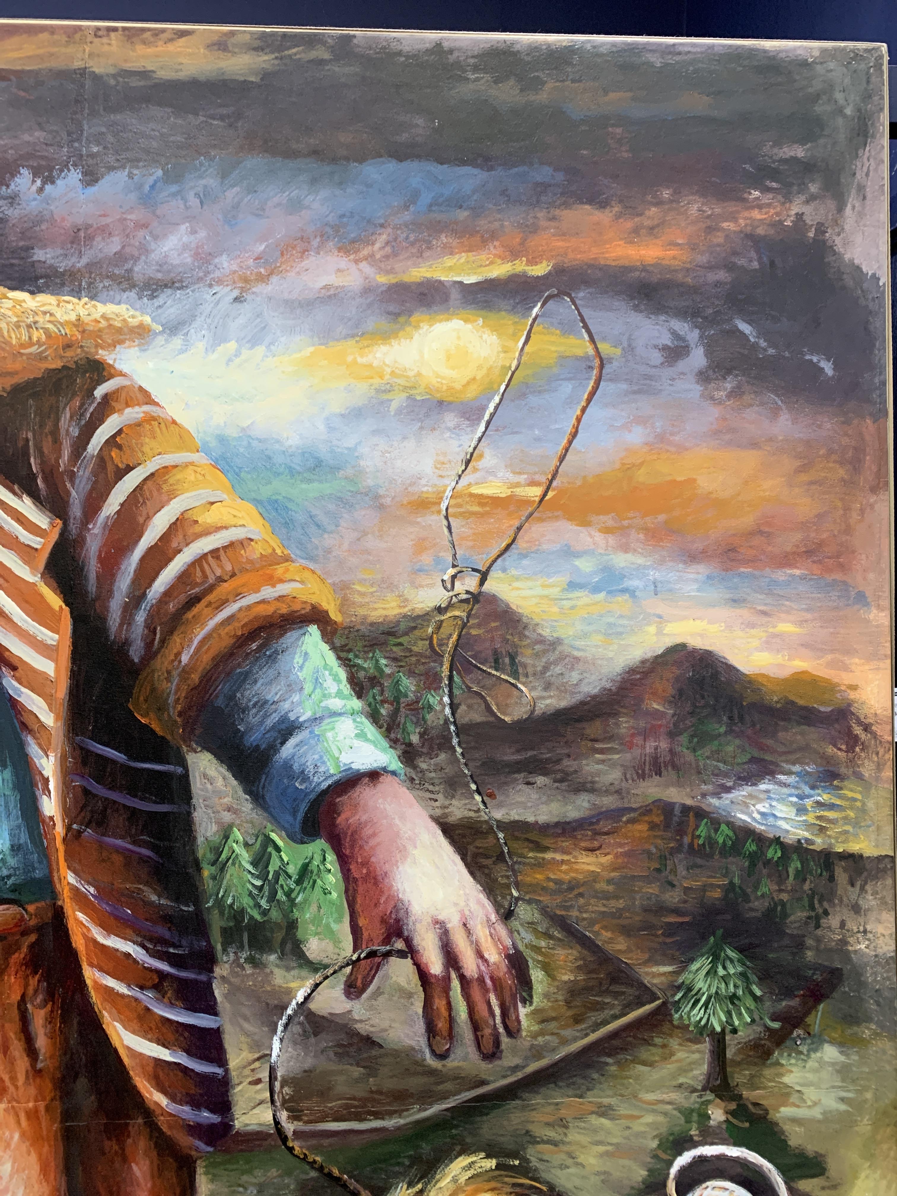 Lot 104 - AN UNTITLED OIL BY STEVEN CAMPBELL