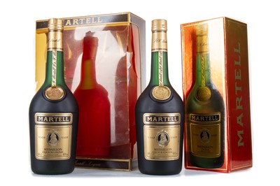 Lot 60 - 2 BOTTLES OF MARTELL VSOP COGNAC 68CL WITH GLASSES