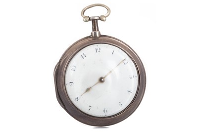 Lot 862 - GEORGE III PAIR CASED POCKET WATCH