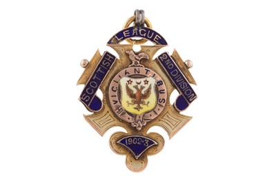Lot 1612 - G. MCDERMID OF AIRDRIEONIANS F.C., HIS SCOTTISH 2ND DIVISION GOLD MEDAL