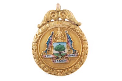 Lot 1619 - C.H. JOHNSTON, CELTIC F.C. SPORTS DAY GOLD MEDAL
