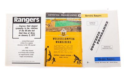 Lot 1637 - RANGERS F.C., THREE PROGRAMMES