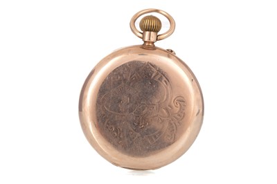 Lot 838 - NINE CARAT GOLD FULL HUNTER POCKET WATCH