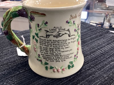 Lot 1725 - STOKE CITY F.C. VS. RANGERS F.C., HISTORICALLY IMPORTANT HOLDITCH COLLIERY DISASTER TANKARD