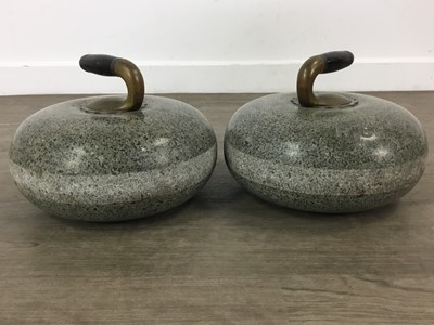 Lot 1708 - PAIR OF AILSA CRAIG GRANITE CURLING STONES