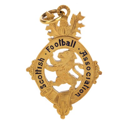 Lot 1748 - JAMES STARK OF RANGERS F.C., SCOTTISH CUP WINNER'S GOLD MEDAL