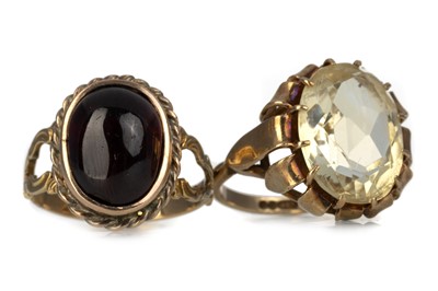 Lot 476 - TWO GEM SET DRESS RINGS