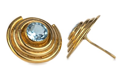 Lot 408 - PAIR OF TOPAZ EARRINGS