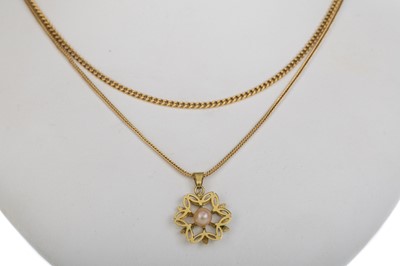 Lot 509 - TWO GOLD CHAINS