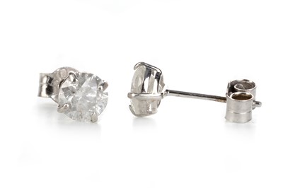Lot 590 - PAIR OF DIAMOND STUD EARRINGS