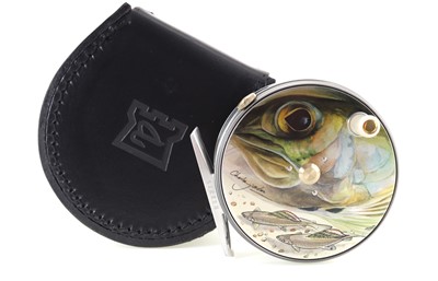 Lot 82 - HARDY OF ALNWICK 'THE PERFECT' CHARLES JARDINE ARTWORK 'GRAYLING' FLY FISHING REEL