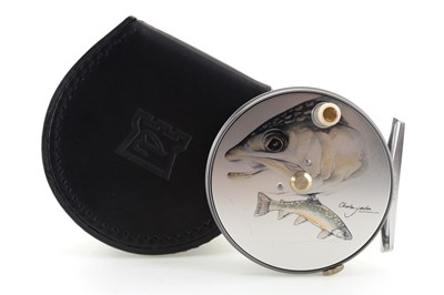 Lot 83 - HARDY OF ALNWICK 'THE PERFECT' CHARLES JARDINE ARTWORK 'BROOK' FLY FISHING REEL