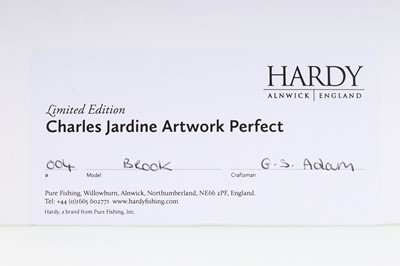 Lot 83 - HARDY OF ALNWICK 'THE PERFECT' CHARLES JARDINE ARTWORK 'BROOK' FLY FISHING REEL