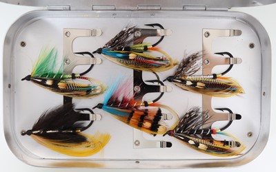 Lot 91 - HARDY OF ALNWICK 'KEN MIDDLEMIST' COMMEMORATIVE SALMON FLY DOZEN SET