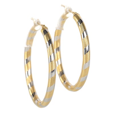 Lot 537 - PAIR OF GOLD EAR HOOPS