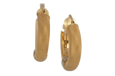Lot 541 - PAIR OF GOLD EAR HOOPS