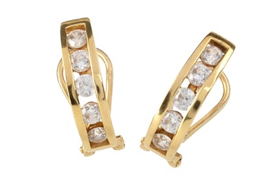 Lot 549 - PAIR OF GOLD EARRINGS
