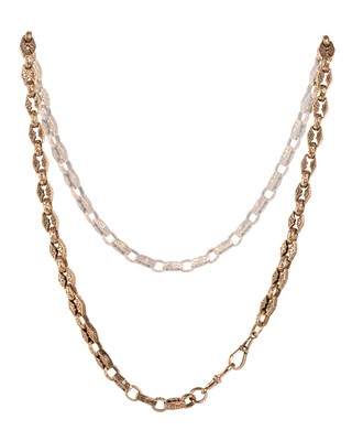 Lot 564 - ROSE GOLD POCKET WATCH CHAIN