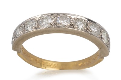 Lot 604 - GOLD HALF ETERNITY RING