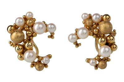 Lot 628 - PAIR OF GOLD CLIP ON EARRINGS