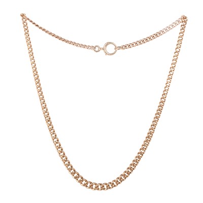 Lot 634 - GOLD ALBERT CHAIN NECKLACE