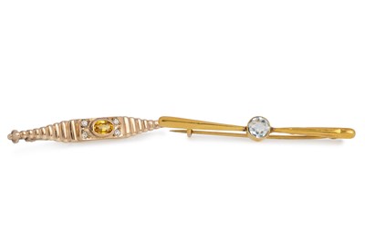 Lot 645 - TWO GOLD BROOCHES