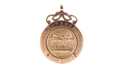 Lot 1561 - ROWING GOLD MEDAL
