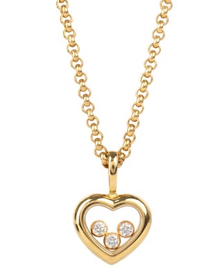 Lot 671 - CHOPARD HAPPY DIAMONDS PENDANT ON CHAIN