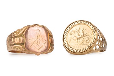 Lot 707 - TWO GOLD RINGS