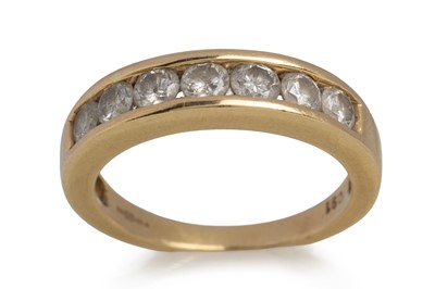 Lot 708 - DIAMOND HALF ETERNITY RING