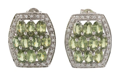 Lot 700 - PAIR OF GEM SET EARRINGS