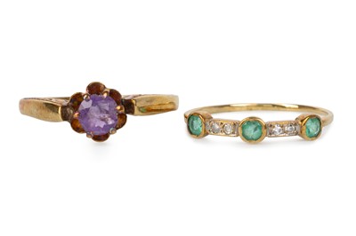 Lot 752 - TWO GEM SET RINGS