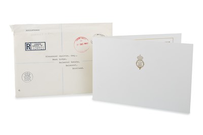 Lot 1306 - ROYAL INTEREST, KING CHARLES III THEN HRH PRINCE CHARLES SIGNED CHRISTMAS CARD