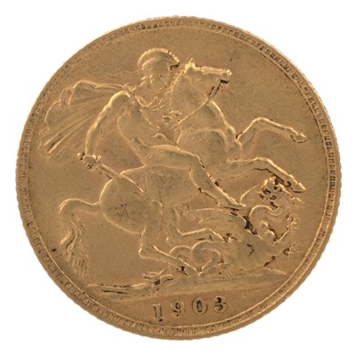Lot 6 - EDWARD VII GOLD SOVEREIGN