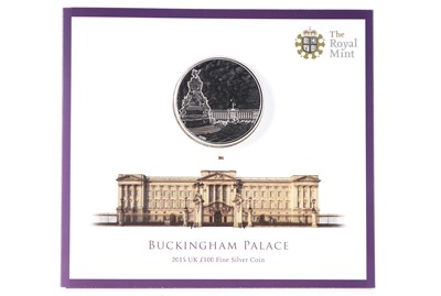 Lot 15 - COLLECTION OF ELIZABETH II BUCKINGHAM PALACE SILVER PROOF £100 COINS