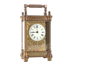 Lot 794 - VICTORIAN BRASS CARRIAGE CLOCK