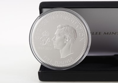 Lot 37 - ELIZABETH II 80TH ANNIVERSARY OF GEORGE VI'S CORONATION FIVE OUNCE SILVER PROOF COIN