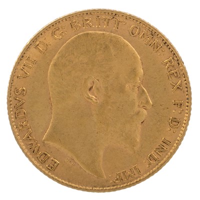 Lot 5 - EDWARD VII GOLD HALF SOVEREIGN