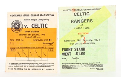 Lot 1598 - TWO VINTAGE OLD FIRM TICKET STUBS