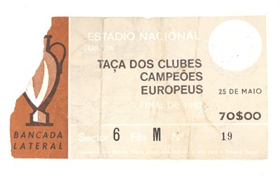 Lot 1621 - LISBON LION 1967 CUP FINAL CELTIC F.C TICKET STUB